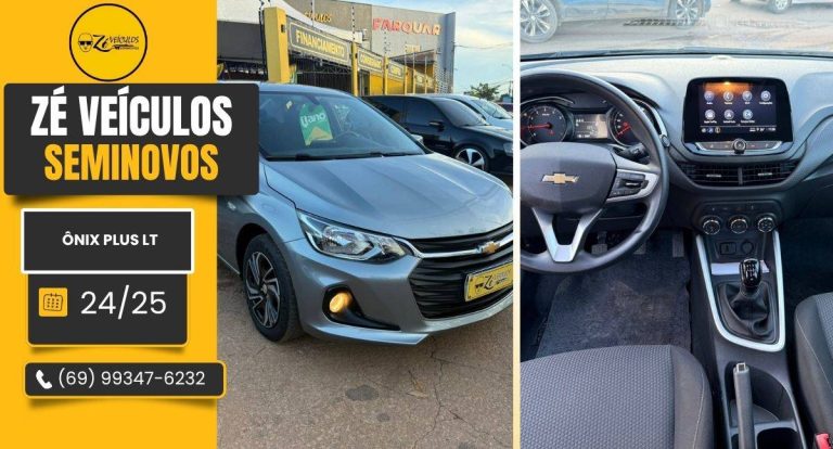 Ônix Plus LT 2024_2025 com Garantia de Fábrica na Zé Veículos