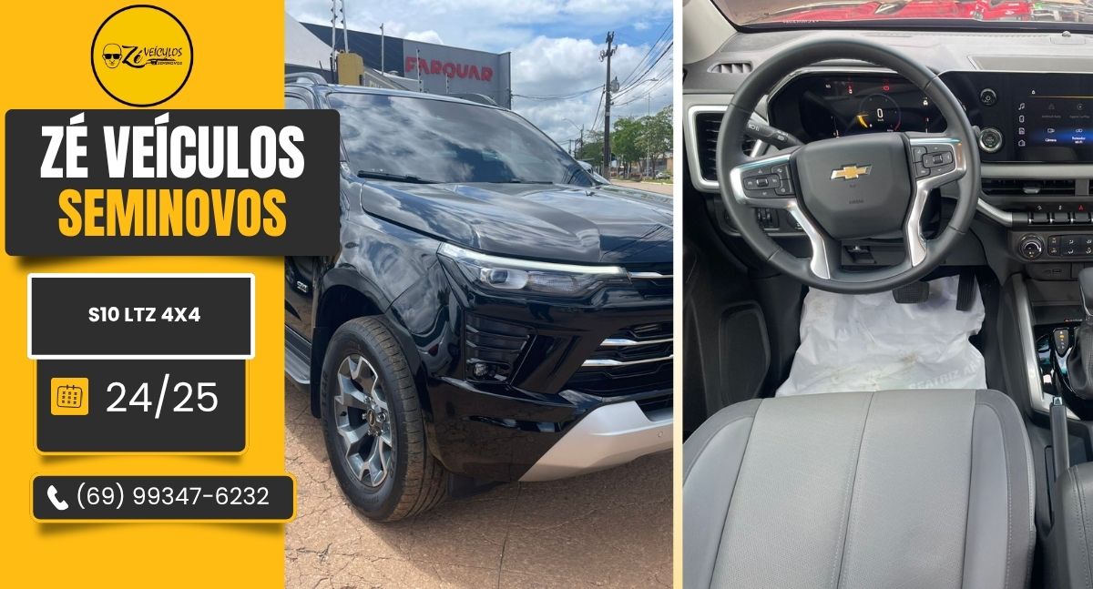 S10 LTZ 4x4 2024/2025 com Baixa Quilometragem na Zé Veículos