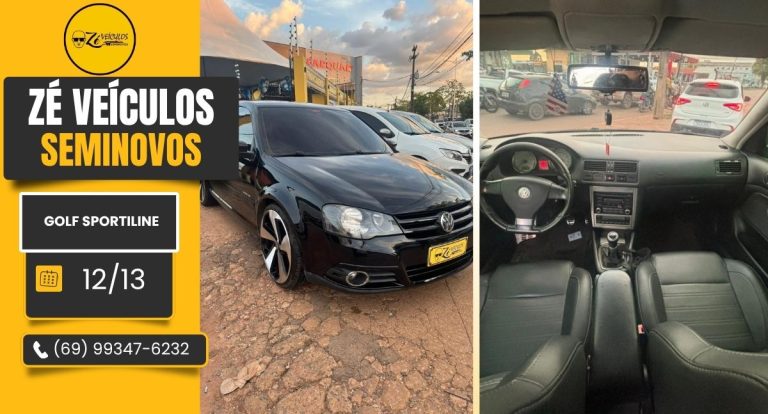 Golf Sportline 2013 com Motor 1.6 Flex em Excelente Estado na Zé Veículos