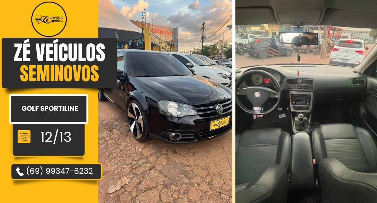 Golf Sportline 2013 com Motor 1.6 Flex em Excelente Estado na Zé Veículos