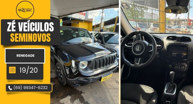 Jeep Renegade 2020 Automático com Baixa Quilometragem na Zé Veículos