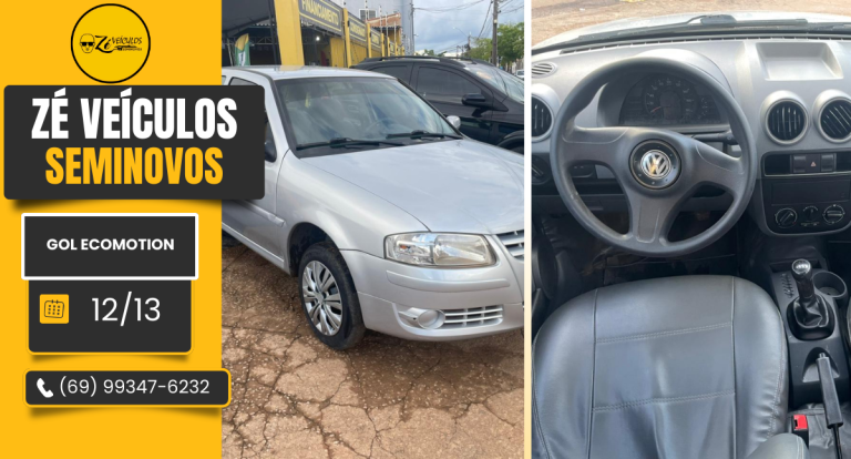 Gol Ecomotion 2013 com Baixa Quilometragem na Zé Veículos