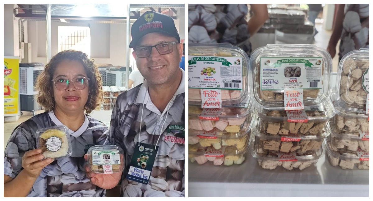 Balas artesanais de coco ganham versões especiais na Agrotec