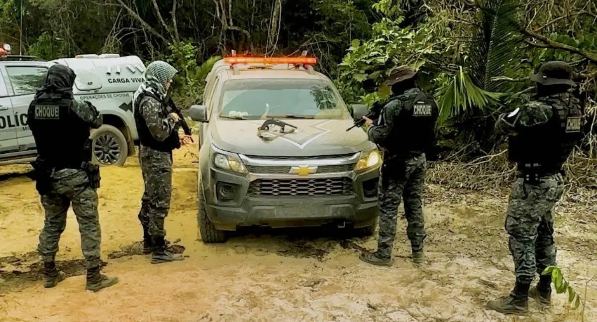 BPChoque reage a tiros e apreende armas durante reintegração de posse em Machadinho do Oeste