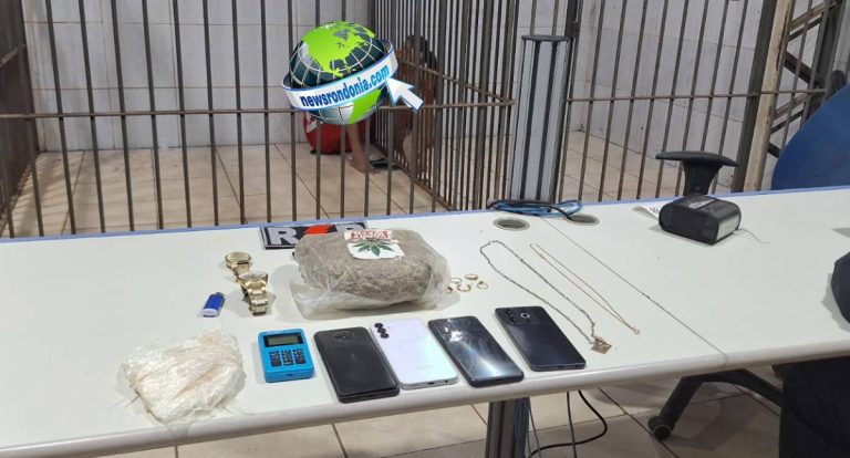 Casal é preso com maconha, celulares e máquina de cartões no Orgulho do Madeira