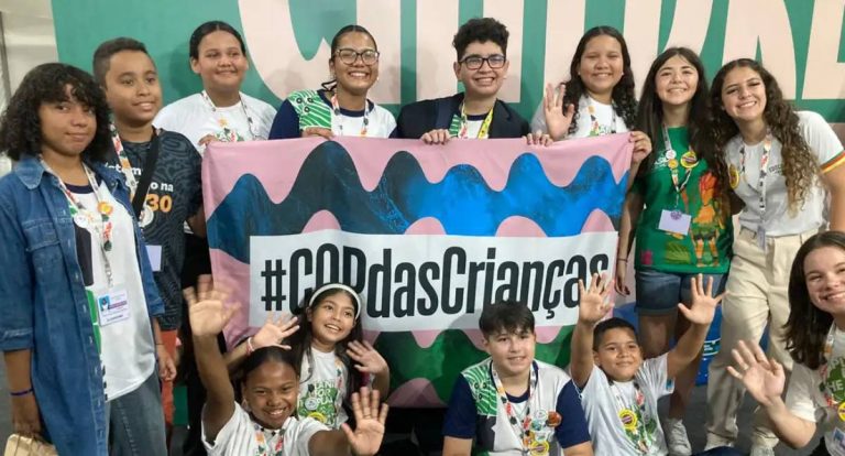 COP30 dedica dia à infância e crianças participam ativamente das negociações em Belém