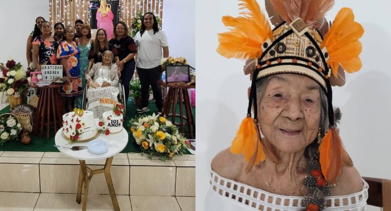 Costa Marques celebra 101 anos de Andrea Paxury, matriarca indígena