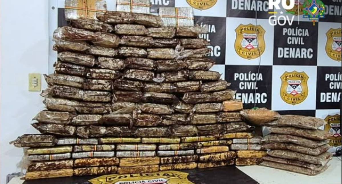 DENARC apreende 101 quilos de skunk e prende foragido em Porto Velho
