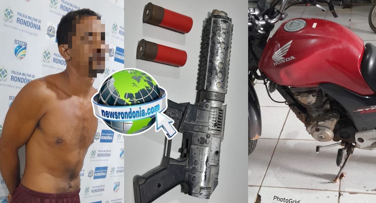 Foragido é preso com munições e moto furtada na zona Leste de Porto Velho