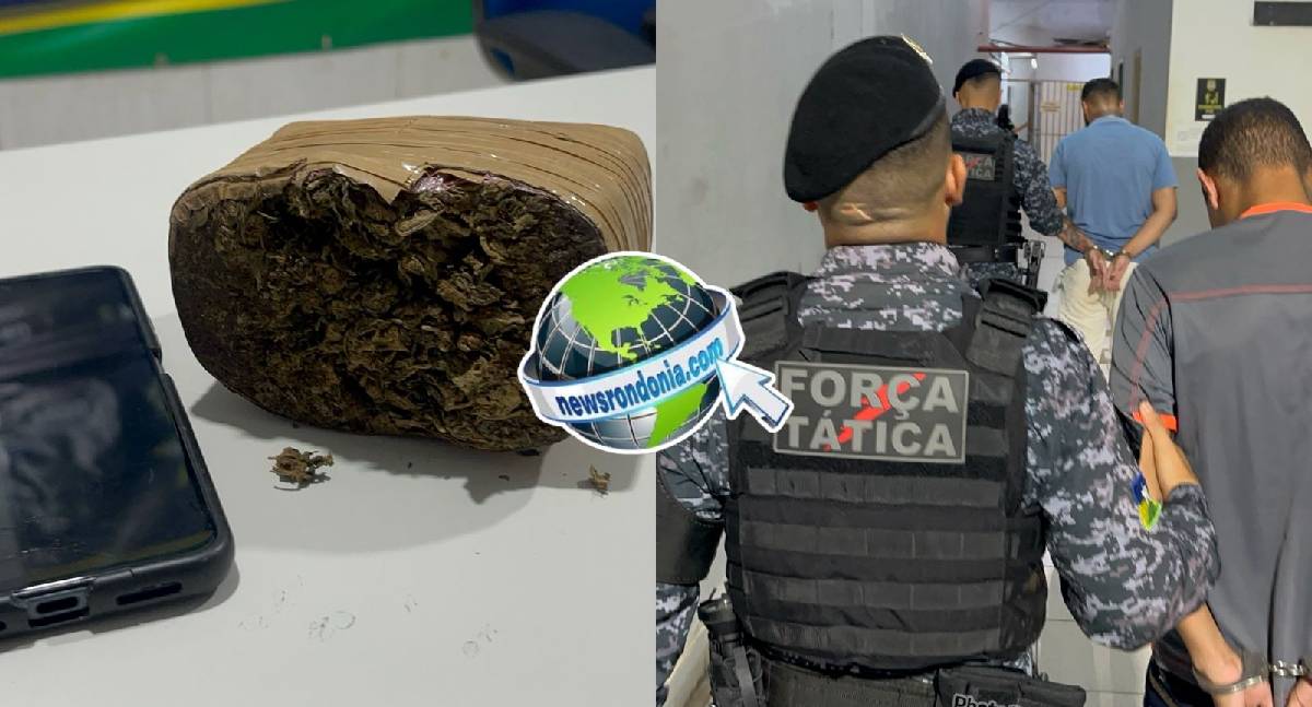 Dupla é presa com droga antes de fazer entrega em Porto Velho