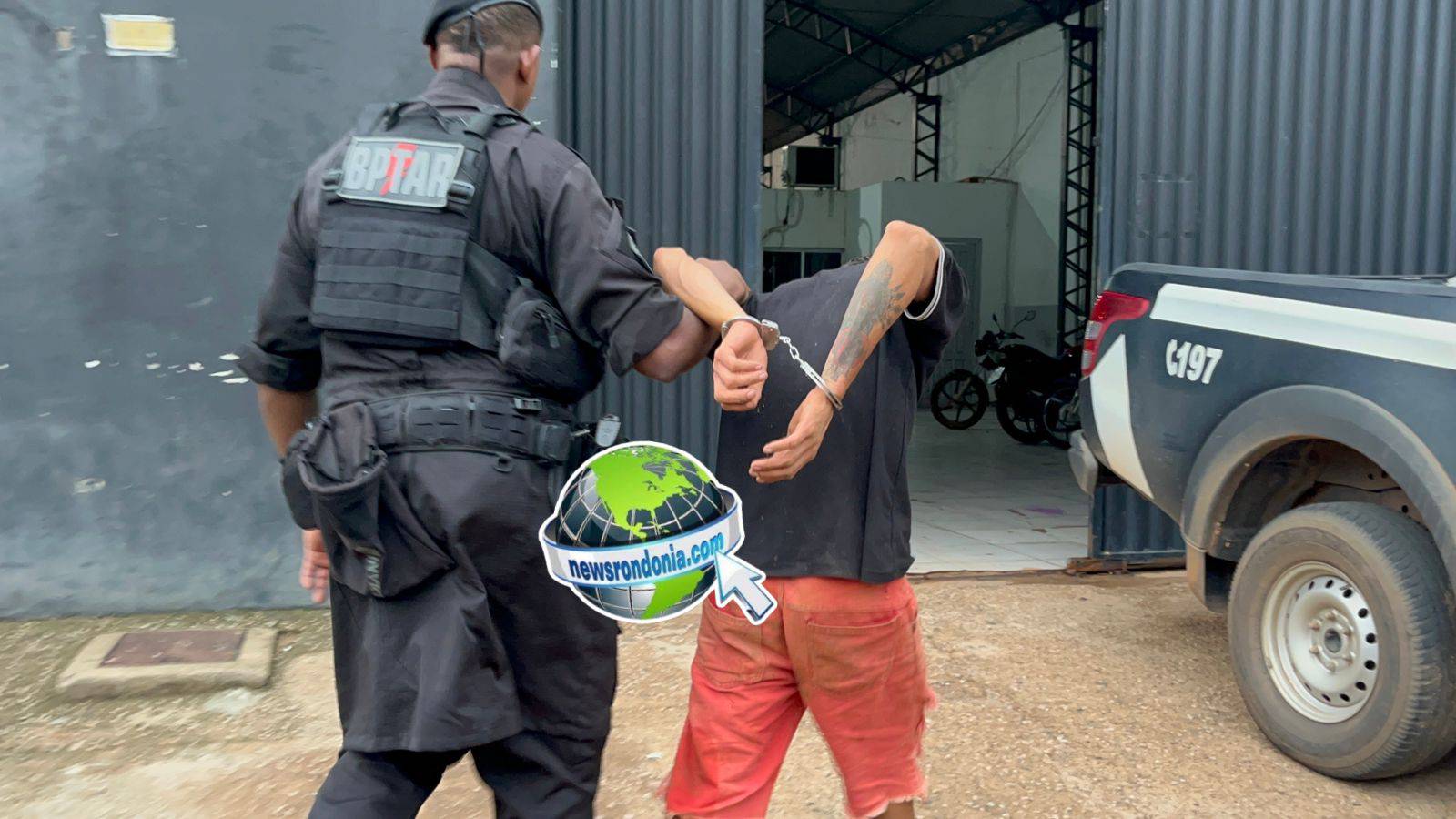 Foragido é preso ao pilotar moto roubada durante patrulhamento do BPTAR