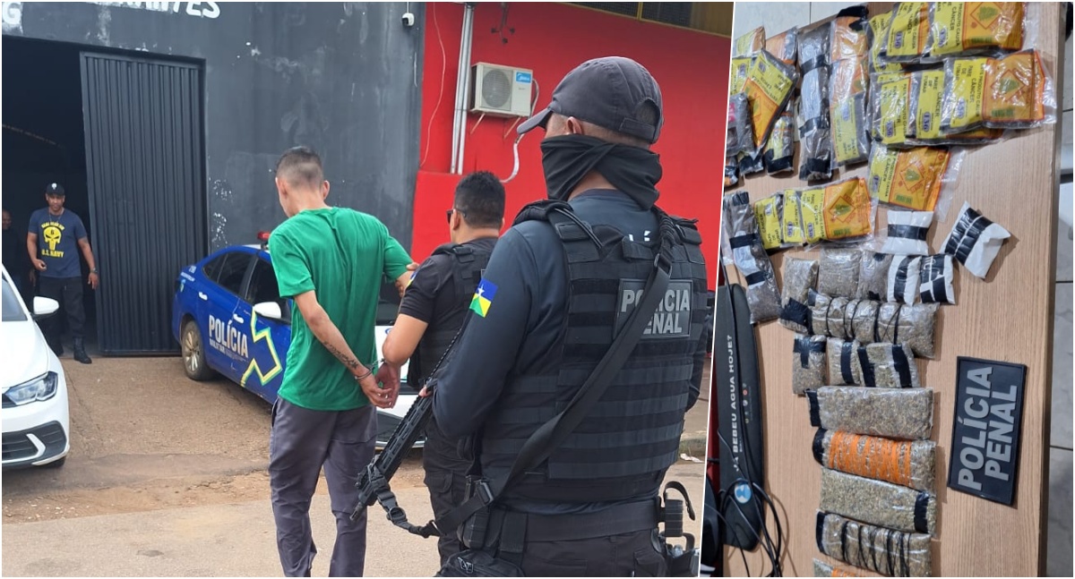 Homem é preso ao tentar entrar com drogas presas ao corpo