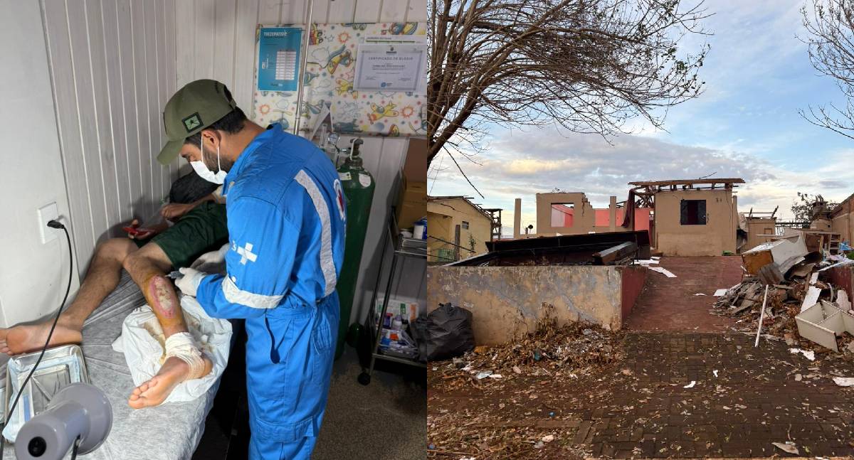Médico rondoniense integra força-tarefa em cidade devastada por tornado no Paraná