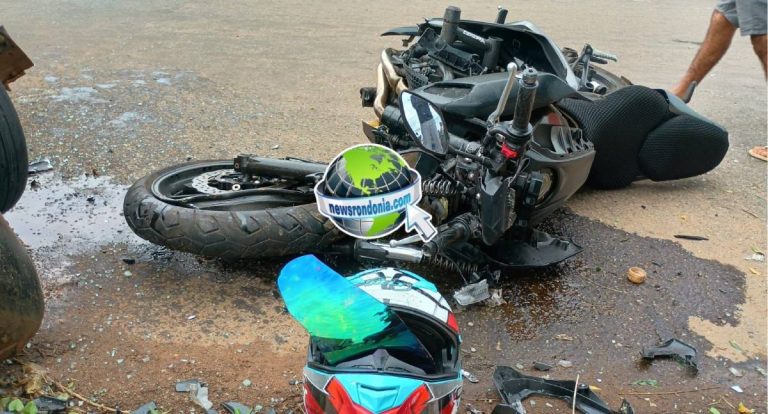 Militar da Aeronáutica fica gravemente ferido em acidente de moto na Avenida Jorge Teixeira