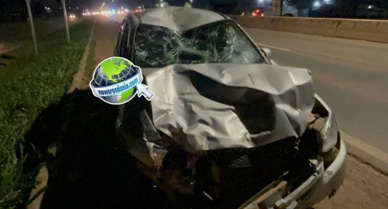 Motoboy fica gravemente ferido após ser atropelado por carro na BR-364
