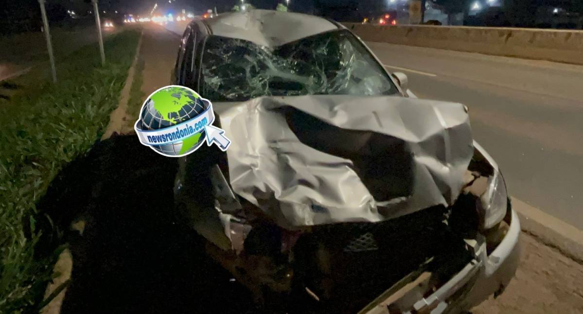 Motoboy fica gravemente ferido após ser atropelado por carro na BR-364