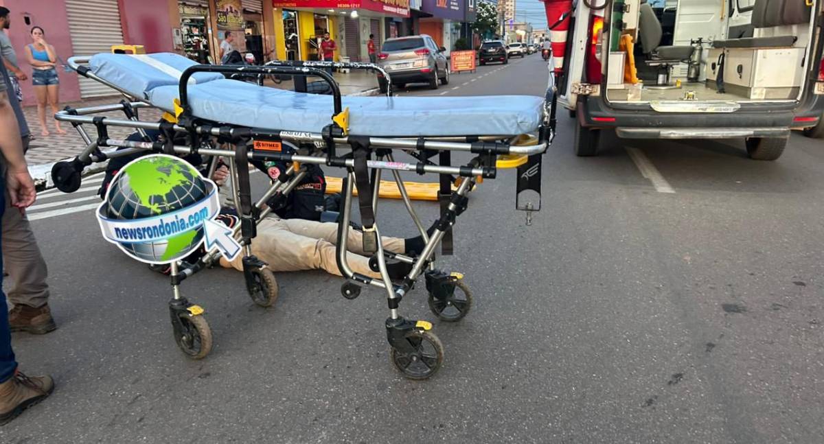 Motoboy quebra o braço em grave acidente no centro