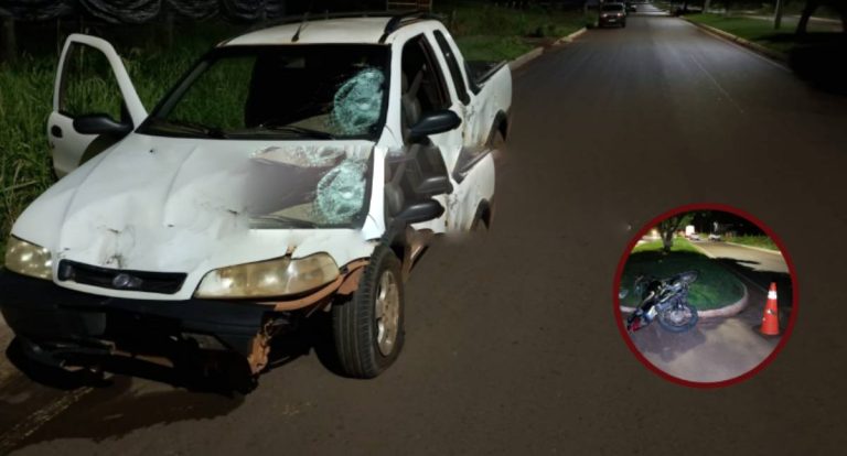 Motociclista fica ferido após colisão com carro em RO