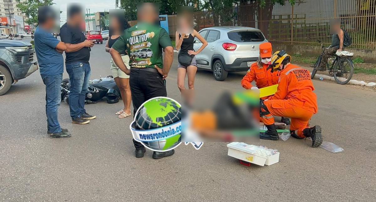 Motociclista sofre fratura em acidente com S10 na Rio de Janeiro