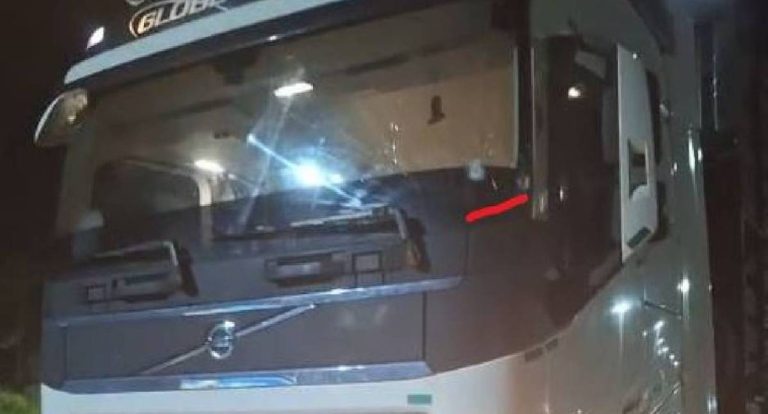 Motorista escapa da morte ao se abaixar quando carreta boiadeira é atingida por tiros na BR-364, próximo de Vilhena