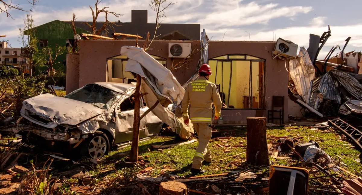 Ocorrência inédita de tornados simultâneos no Sul surpreende meteorologistas
