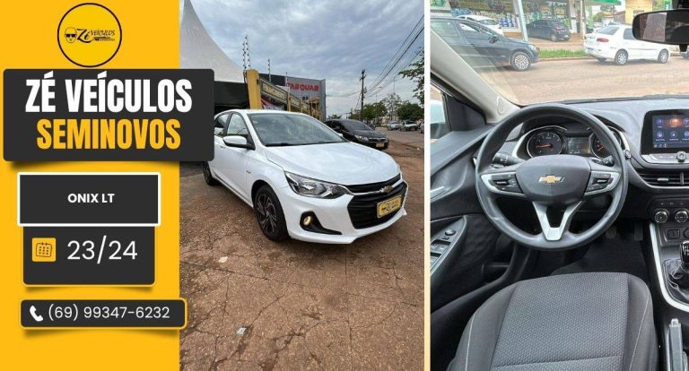 Onix LT 2023/2024 com Baixa Quilometragem na Zé Veículos