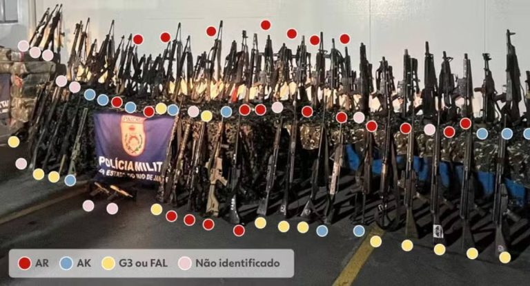 Operação no Rio apreende 93 fuzis de 7 modelos diferentes