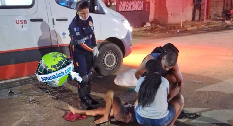 Passageira fica ferida em colisão entre duas motos na Rua União