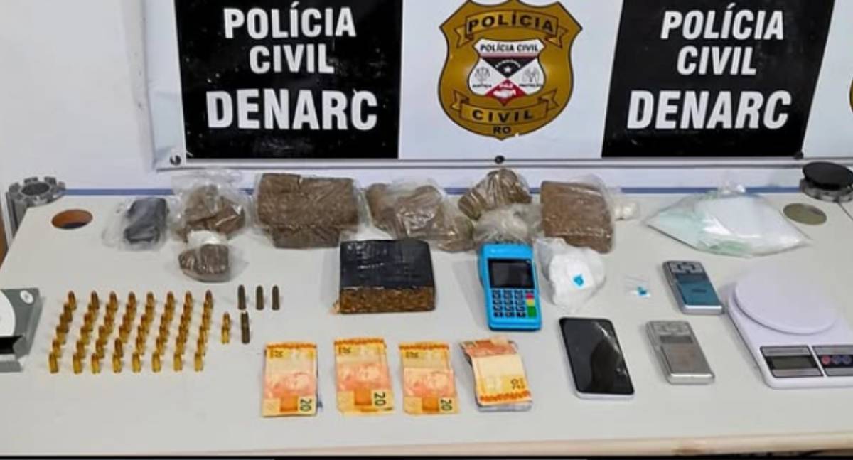 Polícia Civil apreende 2,7 kg de drogas e munições na Operação Narke