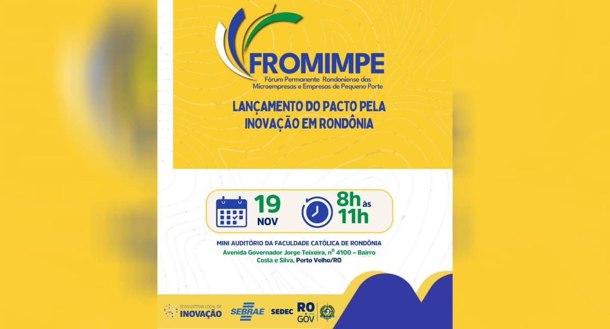 Rondônia lança Pacto Estadual pela Inovação para fortalecer o ecossistema tecnológico e sustentável
