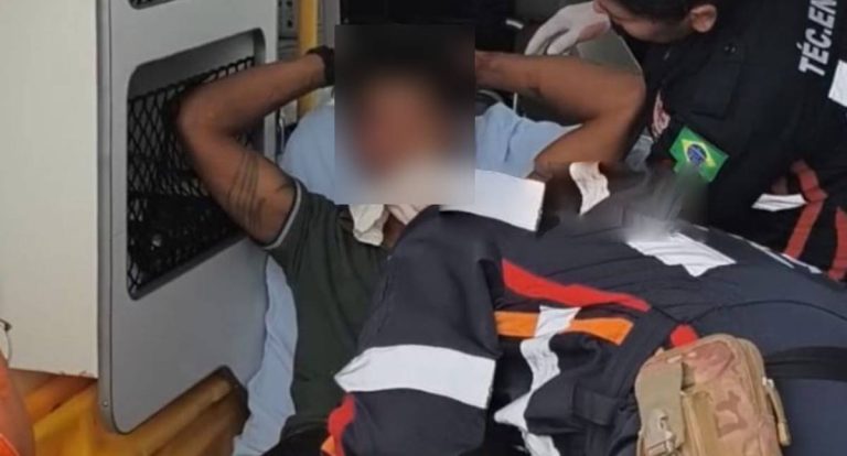 Suspeito de assalto é agredido com pedaço de madeira em RO