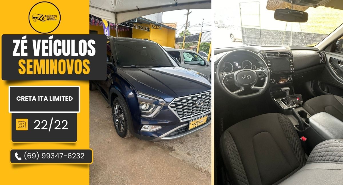 Creta 1.0T Limited 2022 Excelente Oportunidade na Zé Veículos