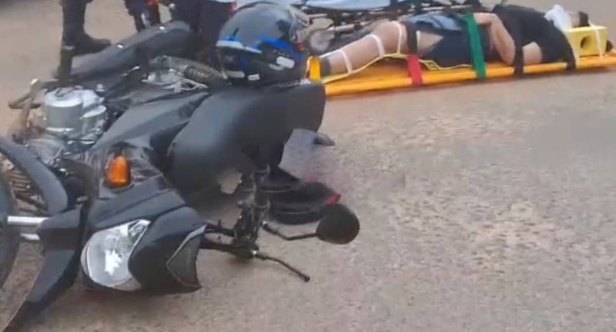 Acidente entre motocicletas mobiliza SAMU na Avenida Jorge Teixeira