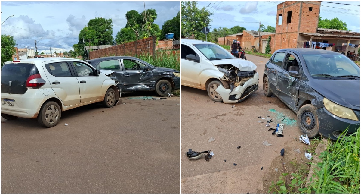Acidente envolvendo dois carros deixa mulher ferida em Porto Velho