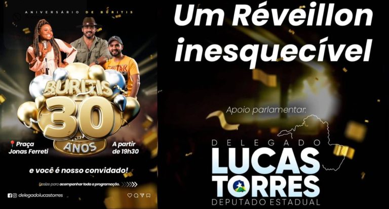 Agenda News: Buritis terá 5 noites de festa para celebrar 30 anos com apoio do Deputado Delegado Lucas Torres