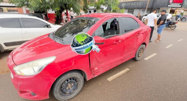 Carro invade preferencial e causa grave acidente com motociclista na Amazonas