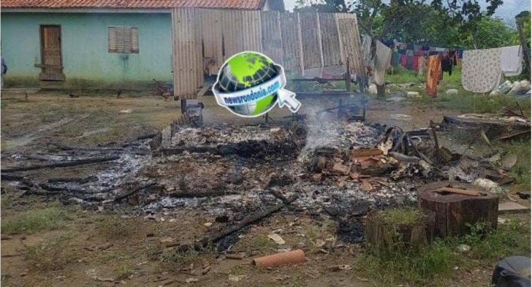 casa é destruída por incêndio e morador morre carbonizado em Candeias do Jamari