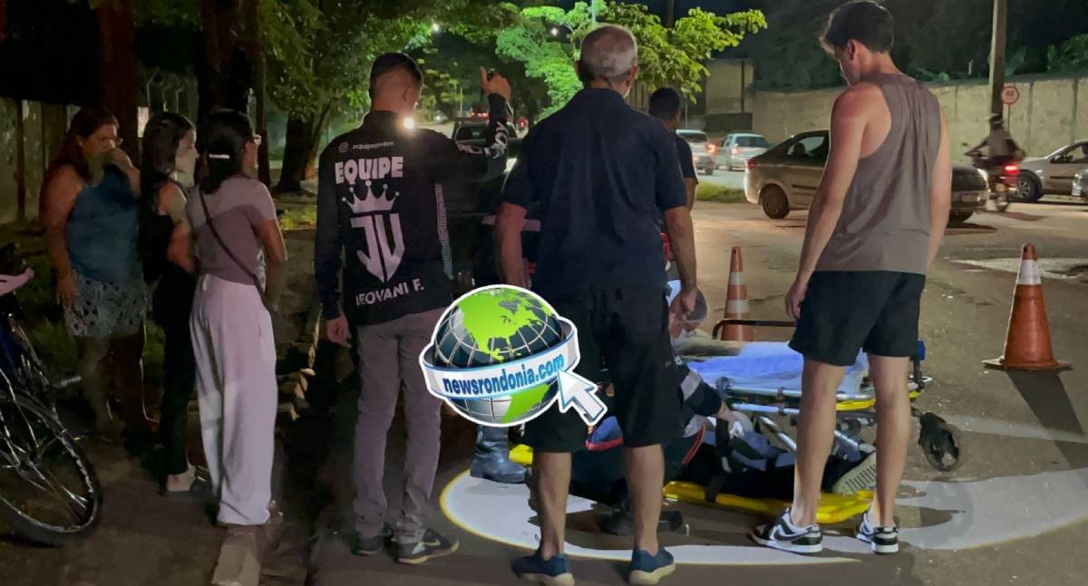 Ciclista fica inconsciente após ser atropelado por carro na zona leste