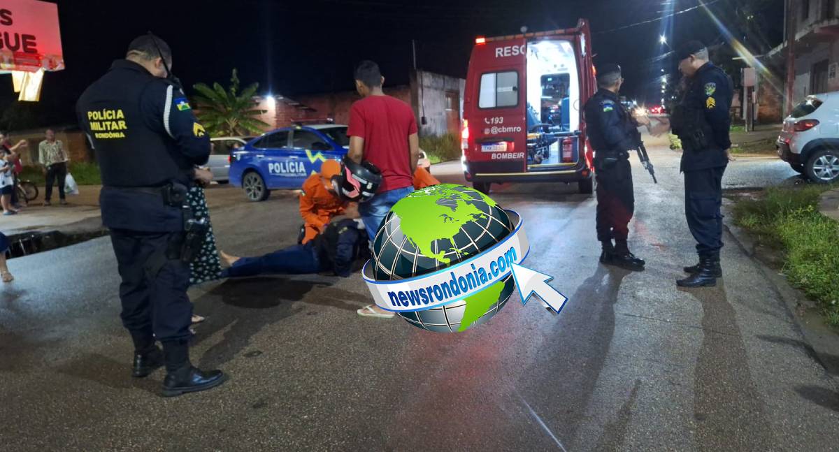 Colisão entre carro e motocicleta deixa mulher ferida na zona Sul de Porto Velho