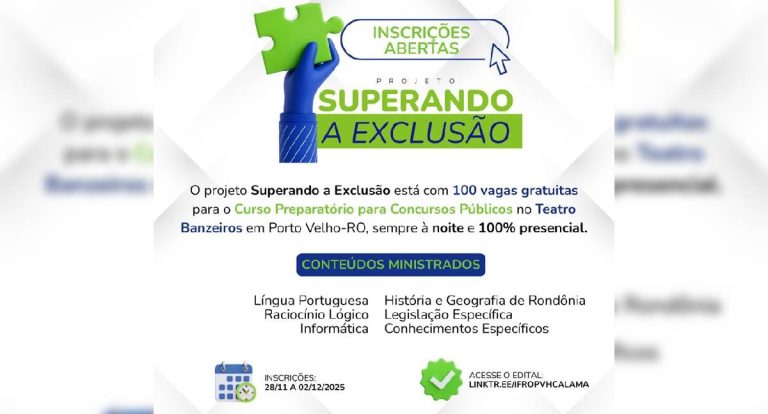 Curso gratuito do IFRO expõe urgência por inclusão educacional