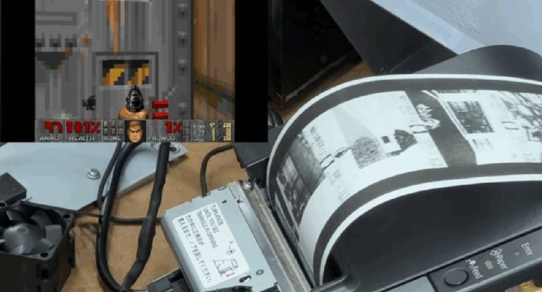 Doom roda em impressora térmica e viraliza entre fãs de tecnologia