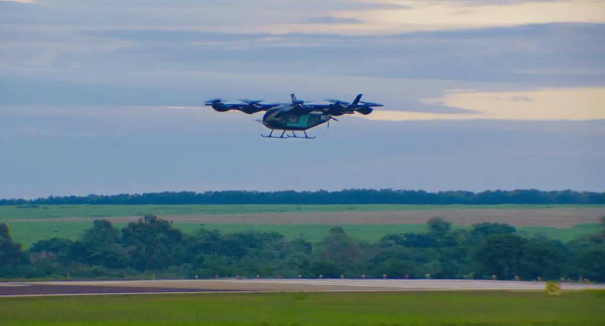 Eve realiza primeiro voo de protótipo de carro voador em São Paulo