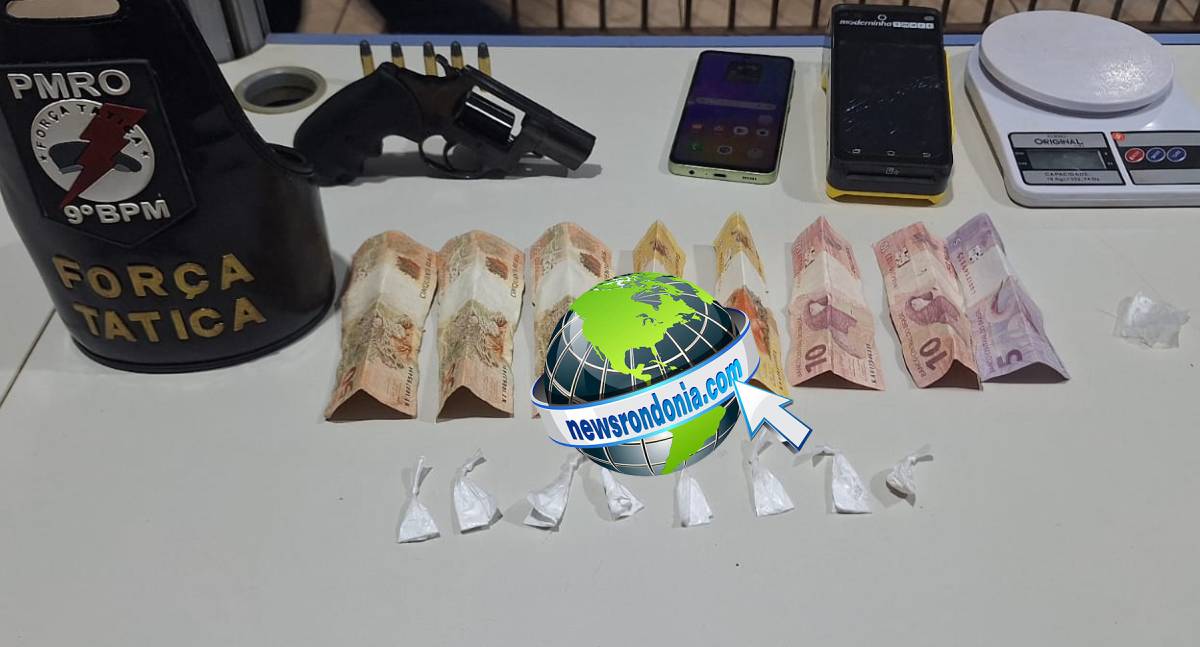 Força Tática do 9º BPM prende homem armado e apreende drogas na zona sul