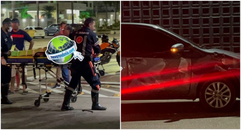 Motociclista fica gravemente ferida em acidente no centro de Porto Velho