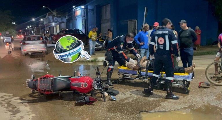 Motorista de caminhonete foge após causar grave acidente com motoboy na zona leste