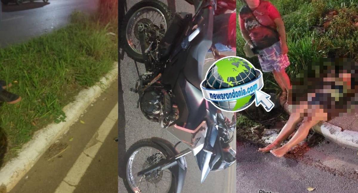 Passageira fica em estado gravíssimo e é intubada após queda de moto na Avenida Rio Madeira