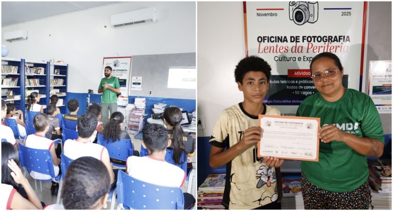 Projeto cultural promove oficinas de fotografia para estudantes do Cristo Rei em Vilhena