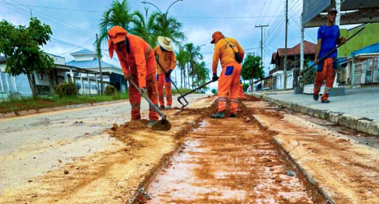 Ruas de Ji-Paraná recebem recuperação asfáltica após obras de saneamento