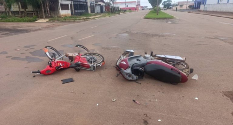 Segundo acidente de trânsito na rua Rio Madeira envolve bicicleta elétrica e moto em RO