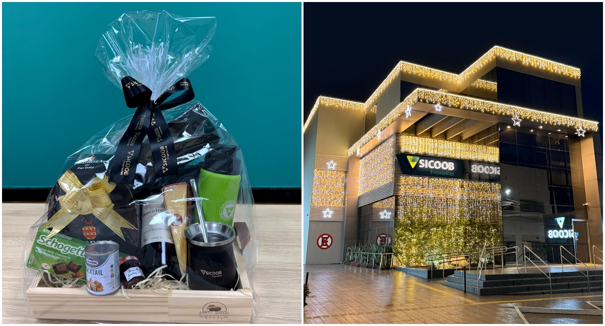 Sicoob Fronteiras promove campanha natalina com sorteio de cestas para a comunidade